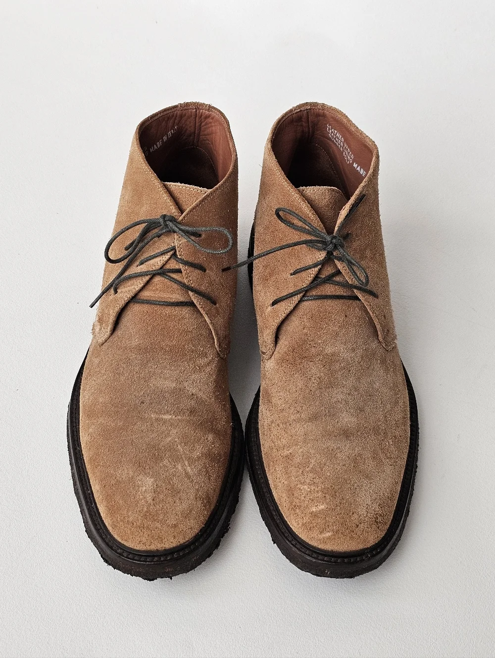 Calzoleria Toscana Italian Suede Chukka Boots Tan Size 10 Luxury Artisan Made